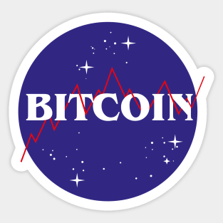 Bitcoin to the stars! Sticker